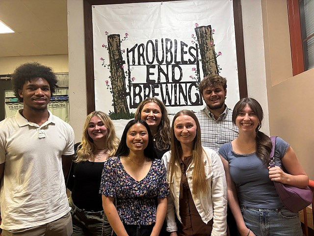 Cori Cichowicz, '19 (William and Mary Law School '22) shares experiences and insights over dinner with pre-law students. Cori is the Deputy