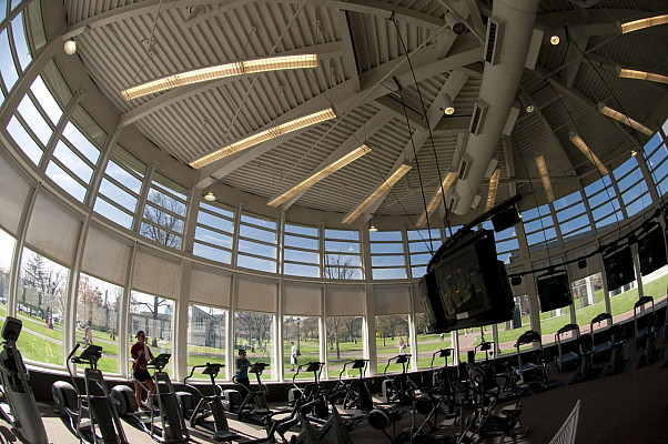 Inside view of the Ursinus College Fitness Center