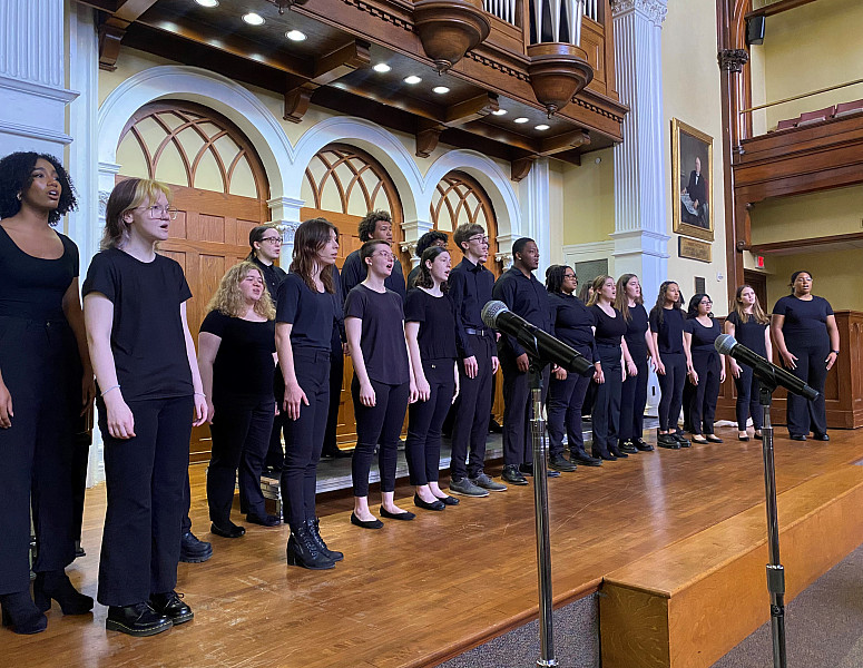 Voices of Ursinus performance in Bomberger Hall
