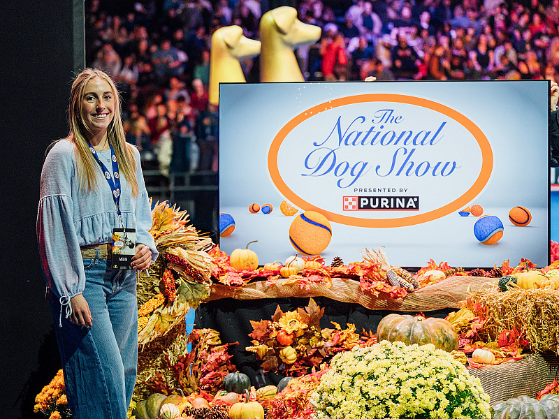 Media and Communication major Lily Nagy '26 has a internship with Vizion Group Public Relations, which includes working the National Dog ...