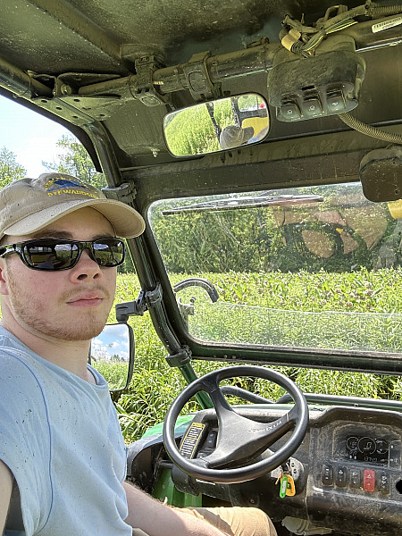 Andrew Philburn '26 spent his summer interning with the Mercer County Park Commission's Stewardship Department, where he helped maintain the