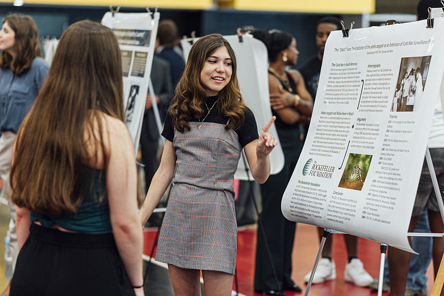 Grace Wurzer presents her research during COSA 2024, entitled, Á Propos Decolonization: The “Affaire D'amour Between The Rena...