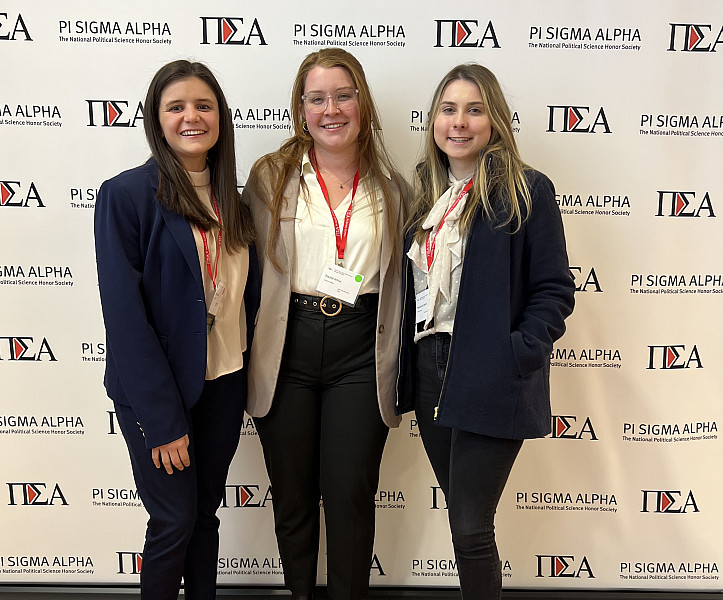 Rachel Arthur, Paige Bristow, and Mackenzie Owens travel to Washington, DC to present their research at the Pi Sigma Alpha National Stud...