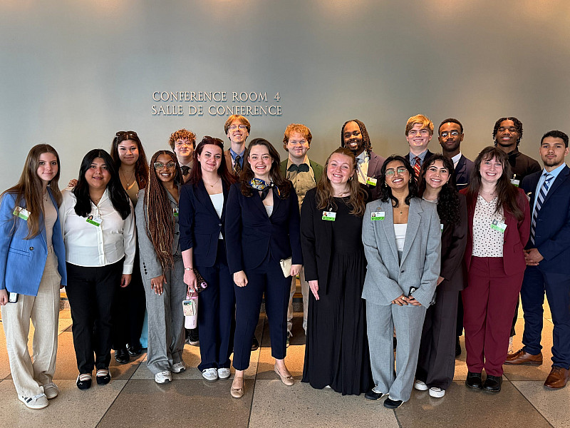 Model UN 2026 students meet with Carolyn Smith Strainic '11, UN Diplomat
