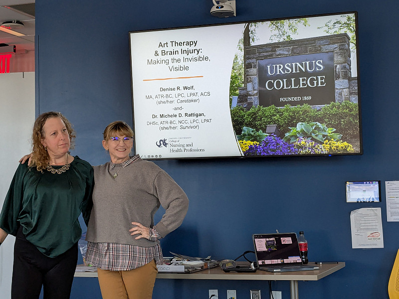Students visited Drexel's Creative Arts Therapies graduate program. Sessions covered the impact of art therapy on brain injuries.