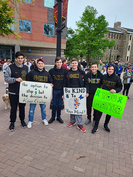 Greek Life came out to support Out of the Darkness campus Walk for Suicide Prevention 2024