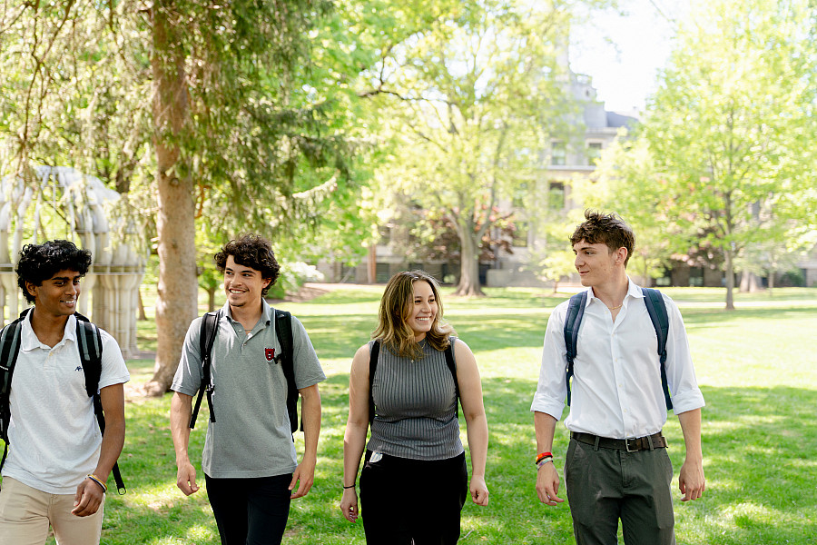 USG is our student government organization on campus. Here are recent executive board members crossing campus.