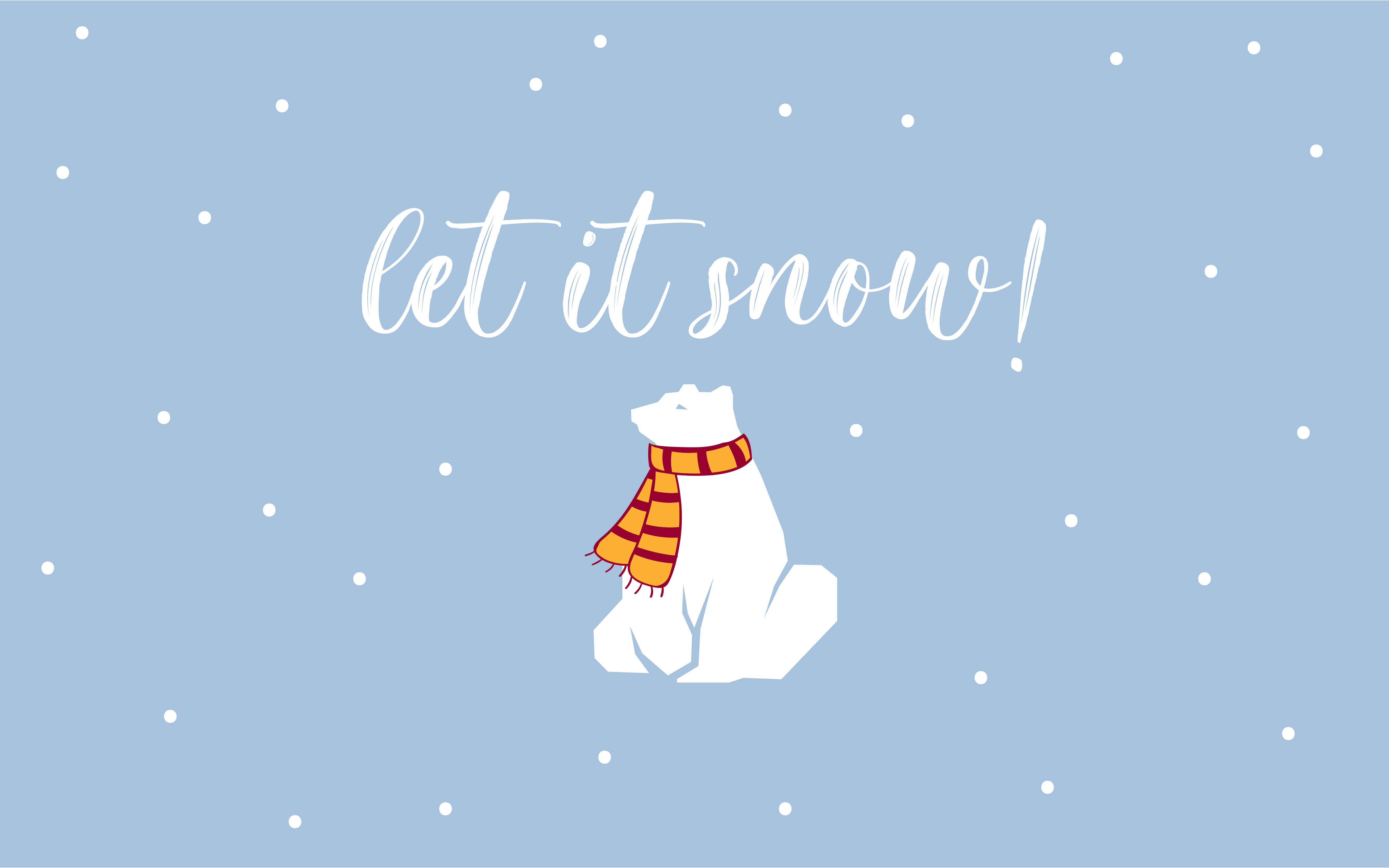 Holiday Desktop snow bear 