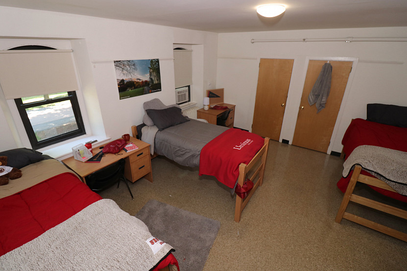 Example of a triple room in Broadbeck, Wilkinson, and Curtis Halls Ursinus College